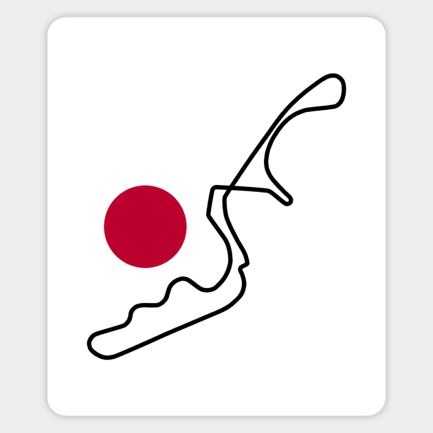 Suzuka Circuit [flag] Sticker by sednoid